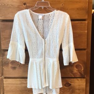 NWOT White lace Venus top